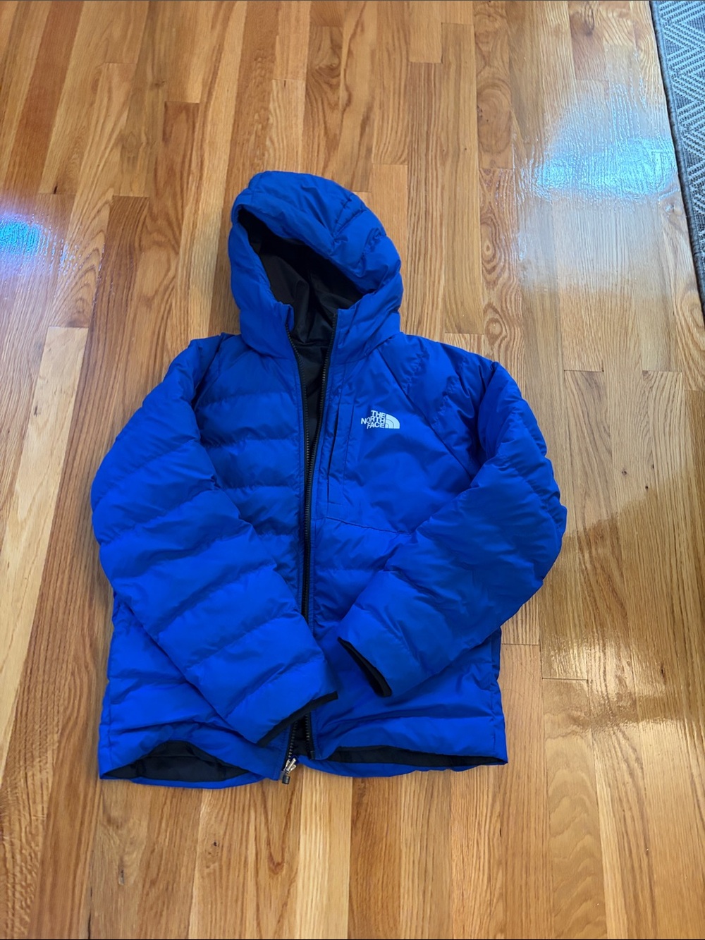 The North Face Royal Blue Hooded Puffer Jacket - Kids